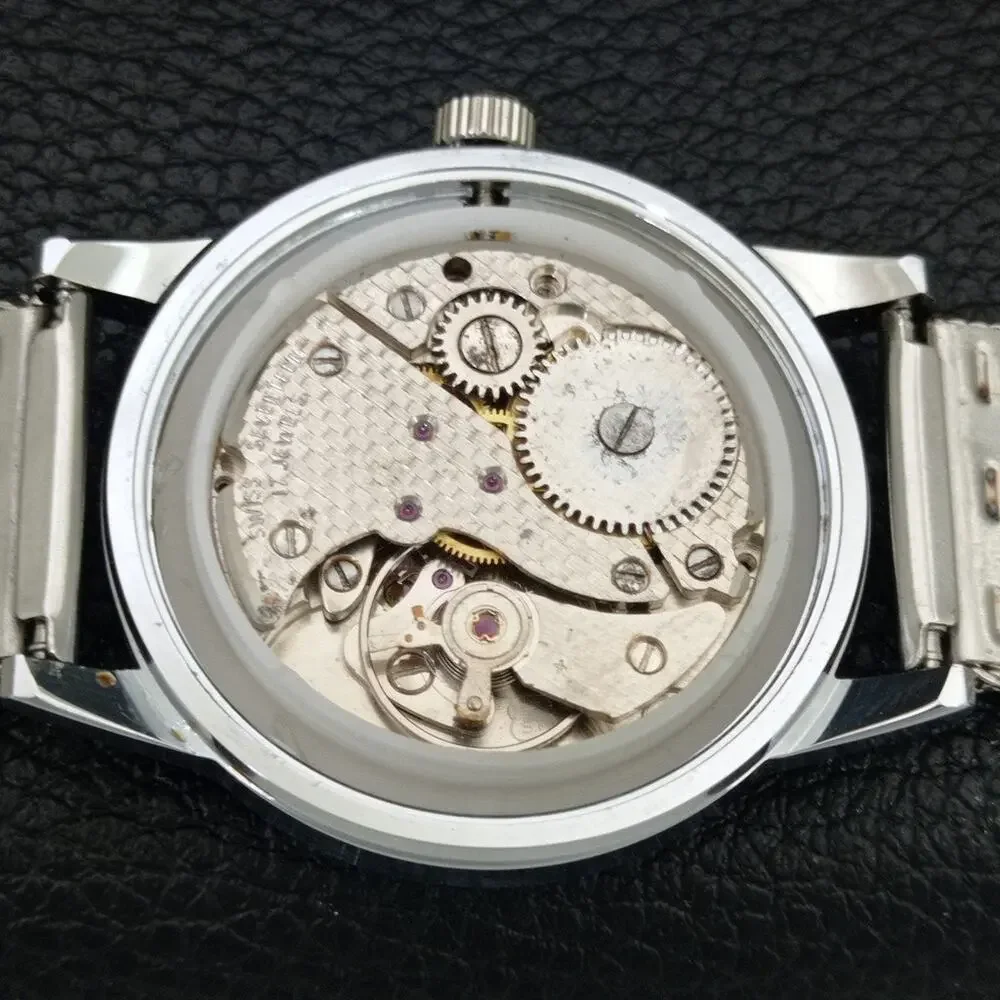 Vintage 1988 Montine Of Switzerland Manual Mens Silver Watch W/Mesh Strap